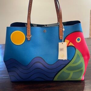 Tory Burch Kerrington Parrot Large Tote